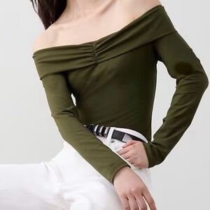 Banana Republic Dark Green Soft Stretch Top